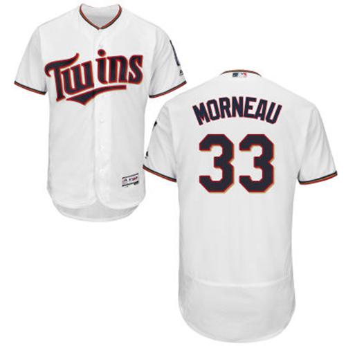 Twins #33 Justin Morneau White Flexbase Authentic Collection Stitched MLB Jersey